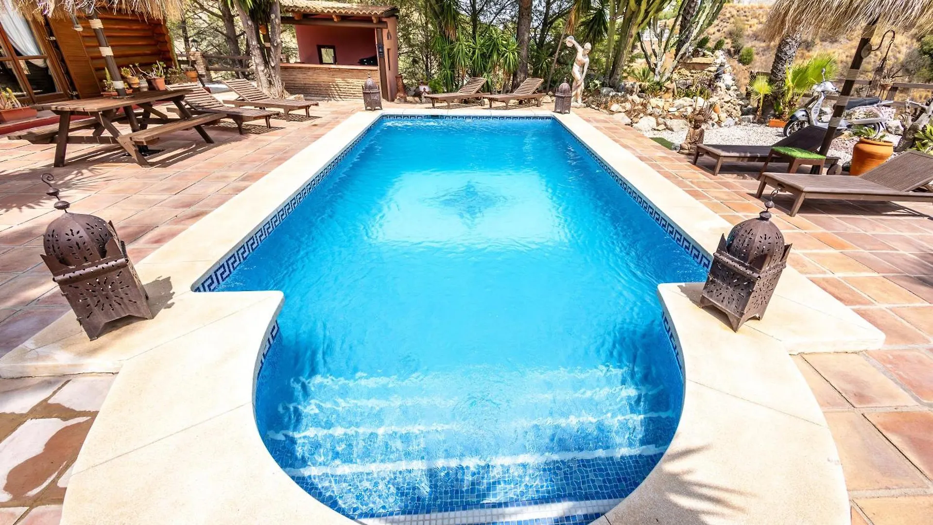Luxurious Private Cabin Pool Hottub & Fireplace Málaga Vakantiehuis